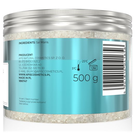 Krystaliczna sól do kąpieli tył