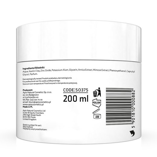 Maska ściągająco-wygładzająca z glinką 04.23 tył